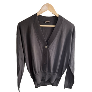 Maliparmi navy purple dark blue sweater cardigan v neck